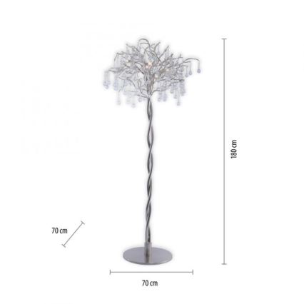 Paul Neuhaus 232-55 - Stehleuchte ICICLE 5xG9/40W230V glänzendes Chrom