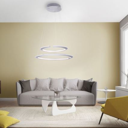 Paul Neuhaus 2491-55 - LED dimmbare Hängeleuchte an Kabel ALESSA 2xLED/26W/230V mit Fernbedienung
