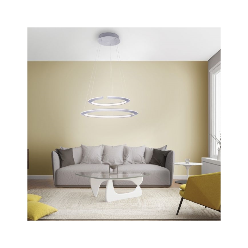 Paul Neuhaus 2491-55 - LED dimmbare Hängeleuchte an Kabel ALESSA 2xLED/26W/230V mit Fernbedienung