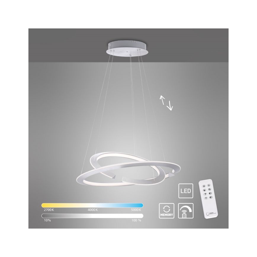 Paul Neuhaus 2491-55 - LED dimmbare Hängeleuchte an Kabel ALESSA 2xLED/26W/230V mit Fernbedienung