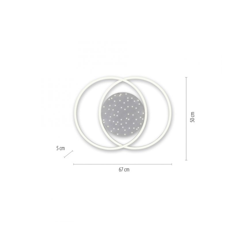 Paul Neuhaus 6025-55 - LED dimmbare Deckenleuchte YUKI LED/48W/230V mit Fernbedienung