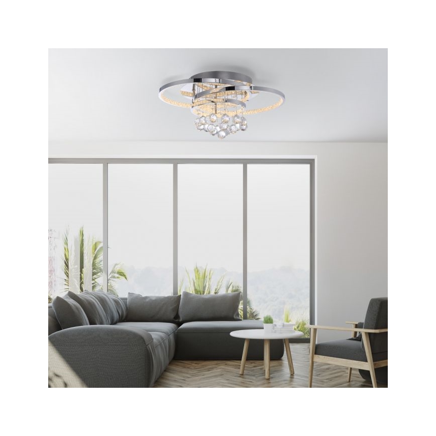 Paul Neuhaus 6267-17 - Dimmbare LED-Deckenleuchte ROTAZO LED/32W/230V d 45 cm glänzendes Chrom