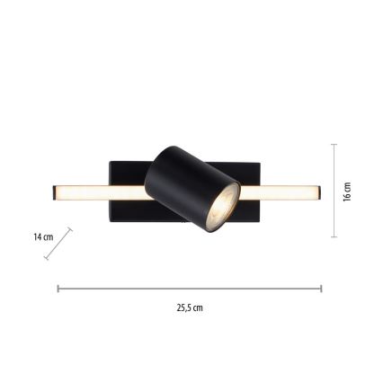 Paul Neuhaus 6523-18 - LED-Strahler BARIK 1xGU10/4,5W/230V + LED/3W