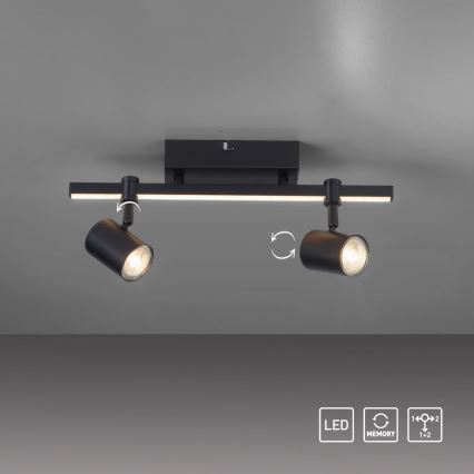 Paul Neuhaus 6524-18 - LED Einbauleuchte BARIK 2xGU10/4,5W/230V + LED/5W