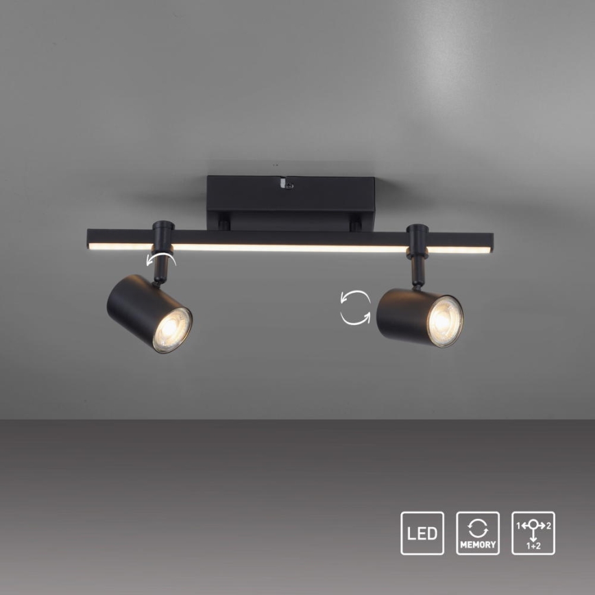 Paul Neuhaus 6524-18 - LED Einbauleuchte BARIK 2xGU10/4,5W/230V + LED/5W