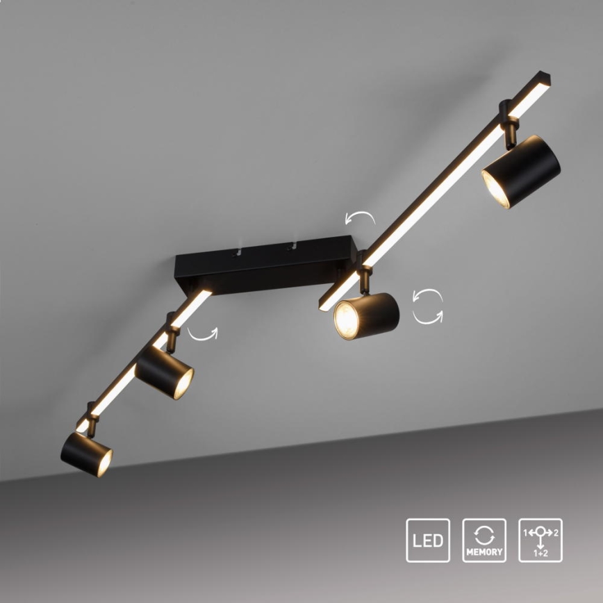 Paul Neuhaus 6525-18 - LED Einbauleuchte BARIK 4xGU10/4,5W/230V + LED/10W
