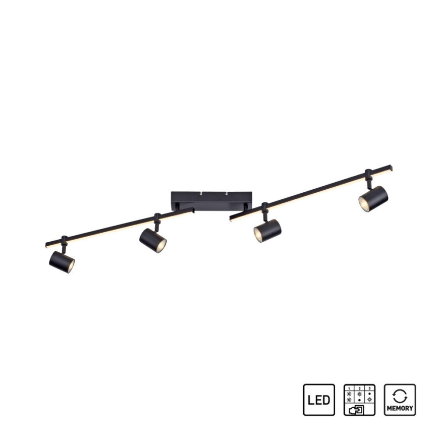 Paul Neuhaus 6525-18 - LED Einbauleuchte BARIK 4xGU10/4,5W/230V + LED/10W