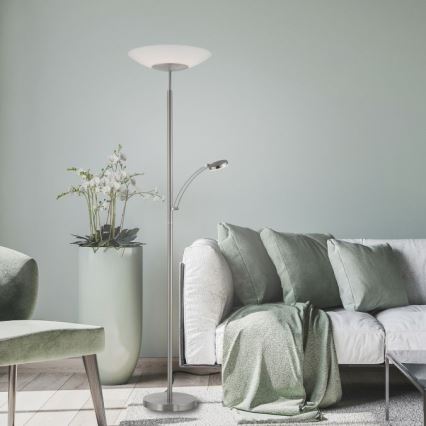 Paul Neuhaus 655-55 - LED-dimmbare Stehleuchte ALFRED LED/28W+LED/4W/230V hochglänzender Chrom