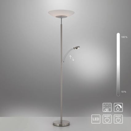 Paul Neuhaus 655-55 - LED-dimmbare Stehleuchte ALFRED LED/28W+LED/4W/230V hochglänzender Chrom