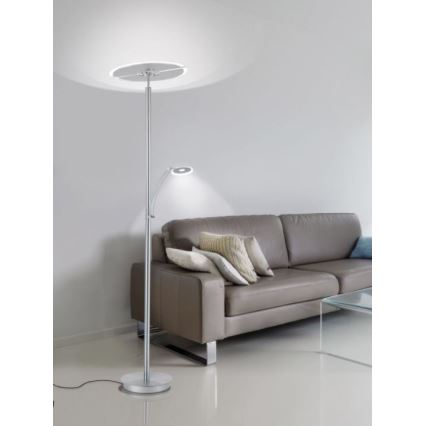 Paul Neuhaus 673-55 - Dimmbare LED-Stehleuchte ARTUR 2xLED/21W/230V+1xLED/6W glänzendes Chrom