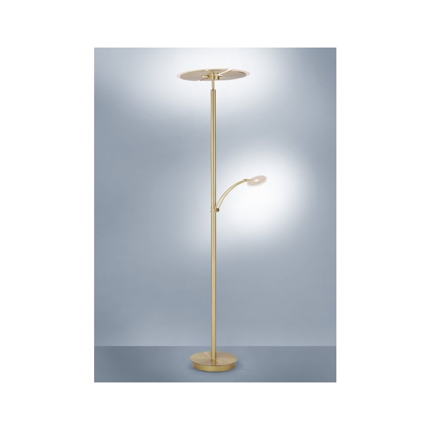 Paul Neuhaus 673-60 - Dimmbare LED-Stehleuchte ARTUR 2xLED/21W/230V+LED/6W goldfarben