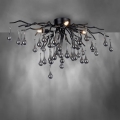 Paul Neuhaus 8090-18 - Aufgesetzte Deckenleuchte ICICLE 4xG9/40W/230V 30x60 cm schwarz