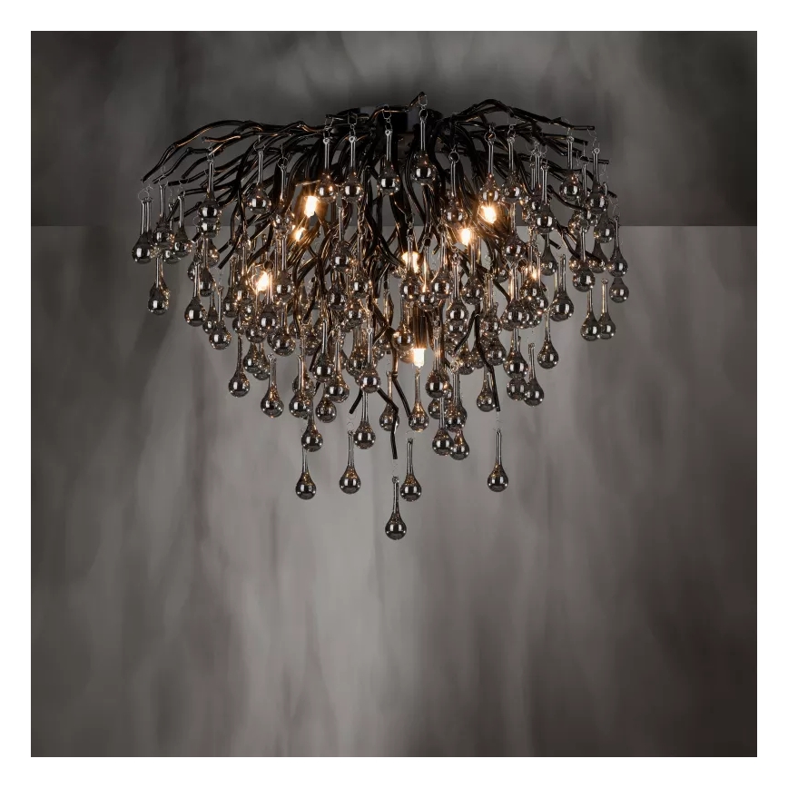 Paul Neuhaus 8091-18 - Aufgesetzte Deckenleuchte ICICLE 9xG9/40W/230V Ø 50 cm schwarz