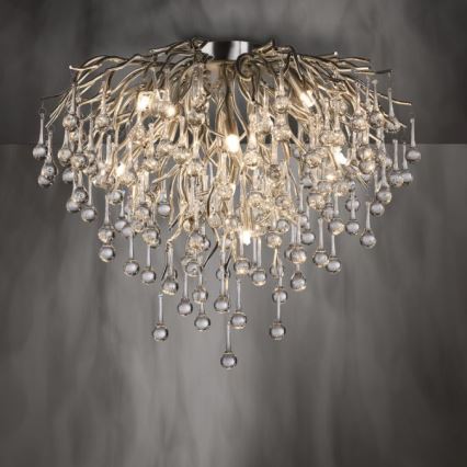 Paul Neuhaus 8091-55 - Anbaukronleuchter ICICLE 9xG9/40W/230V d 50 cm glänzendes Chrom