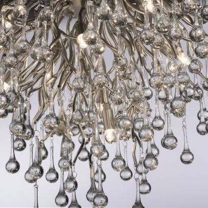 Paul Neuhaus 8091-55 - Anbaukronleuchter ICICLE 9xG9/40W/230V d 50 cm glänzendes Chrom