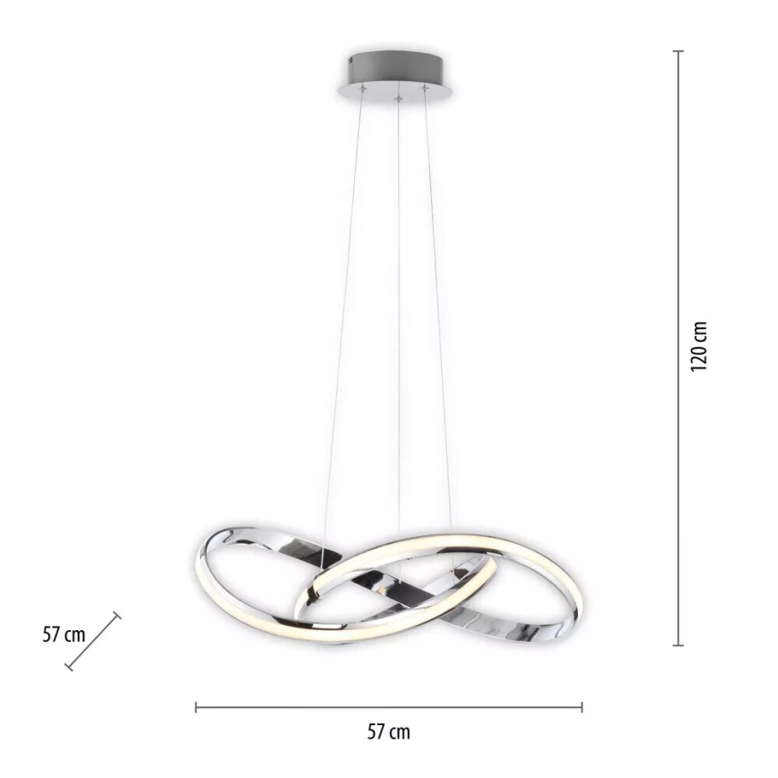 Paul Neuhaus 8291-17 - LED dimmbare Hängeleuchte an Kabel MELINDA LED/30W/230V