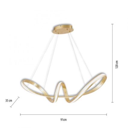 Paul Neuhaus 8292-12 - Dimmbare LED-Hängeleuchte an Schnur MELINDA LED/38W/230V