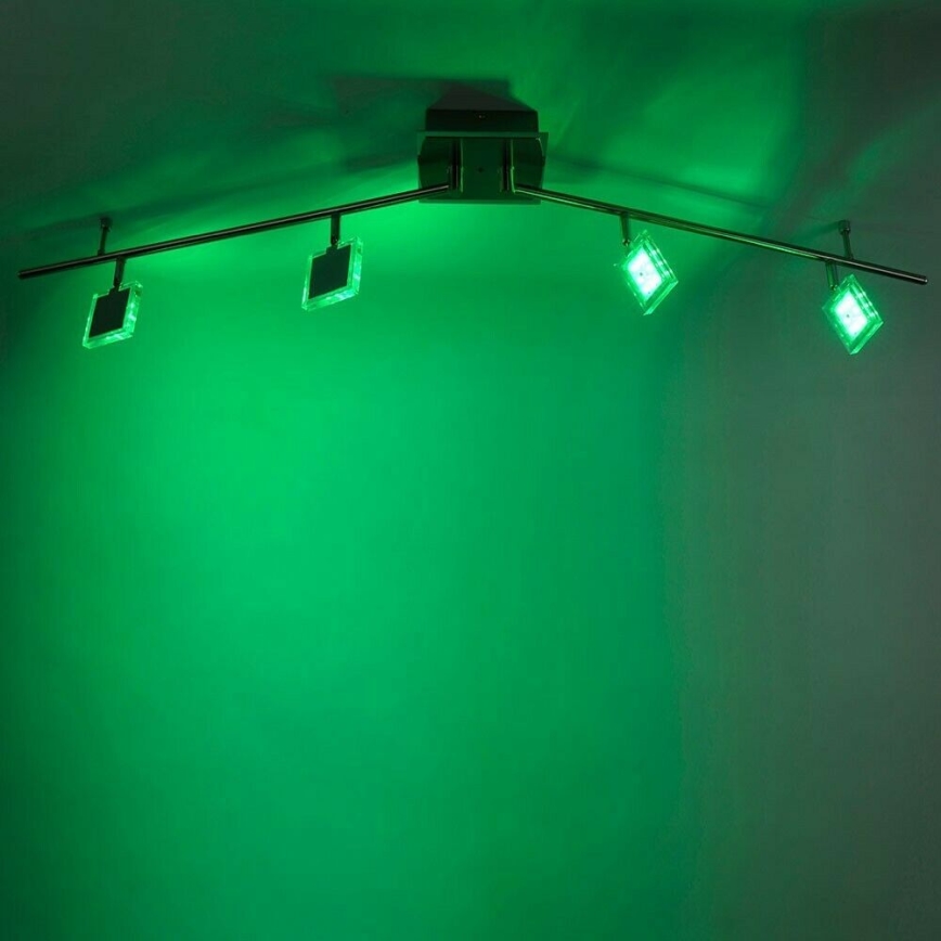 Paul Neuhaus 8644-17 - LED RGB Spotleuchte DAAN 4xLED/3,7W/230V + Fernbedienung