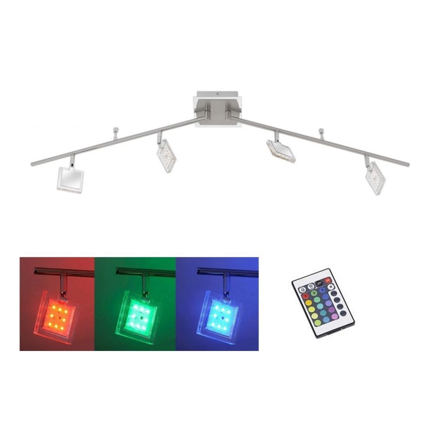 Paul Neuhaus 8644-17 - LED RGB Spotleuchte DAAN 4xLED/3,7W/230V + FB