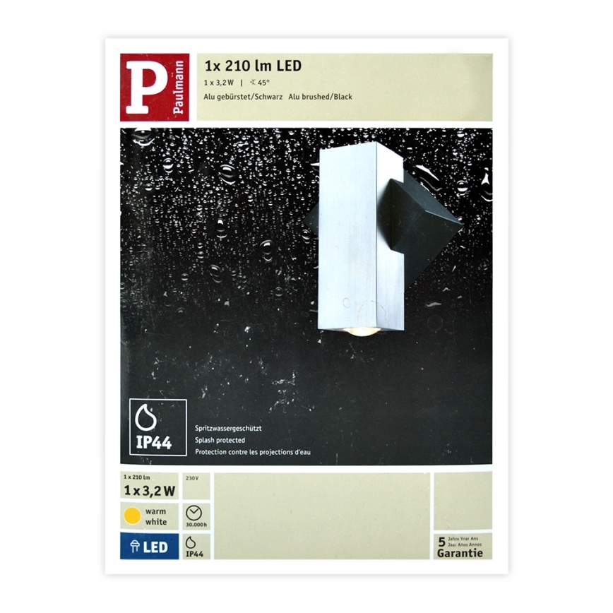 Paulmann 18006 - LED/3,2W IP44 Außenwandleuchte FLAME 230V