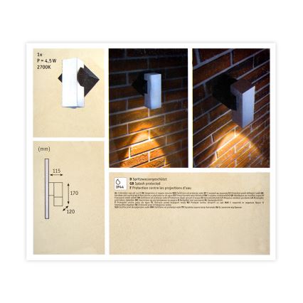 Paulmann 18006 - LED/3,2W IP44 Außenwandleuchte FLAME 230V