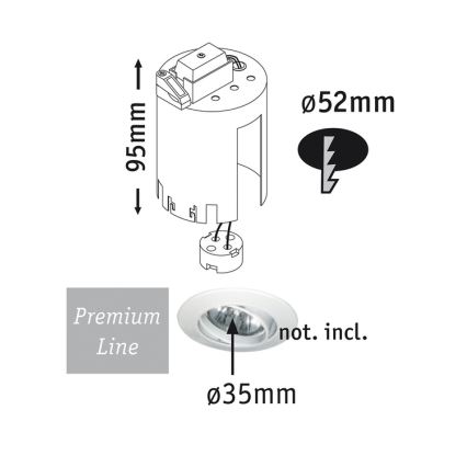 Paulmann 231 - Box für Einbauleuchten 1xGU5,3/GU4/20W/12V