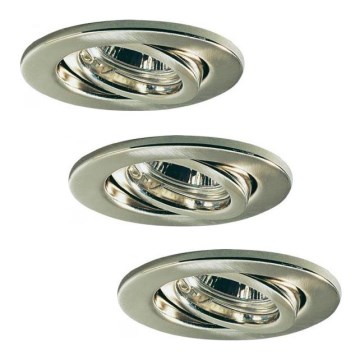 Paulmann 3612 - SET 3x Einbauleuchte BASIC 3xGU10/50W/230V