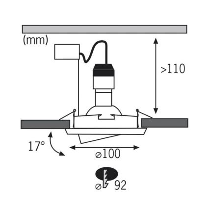 Paulmann 3612 - SET 3x Einbauleuchte BASIC 3xGU10/50W/230V