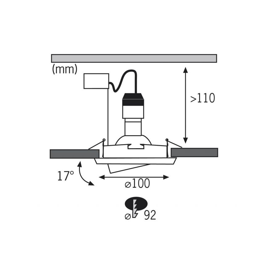 Paulmann 3612 - SET 3x Einbauleuchte BASIC 3xGU10/50W/230V