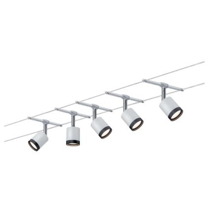 Paulmann 3981 - SET 5xLED/4W Strahler für ein Seilsystem TUBE 230V