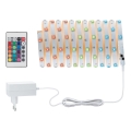 Paulmann 3988 - LED RGBW/13W dimmbarer LED-Streifen TIP 5 m 230V + Fernbedienung