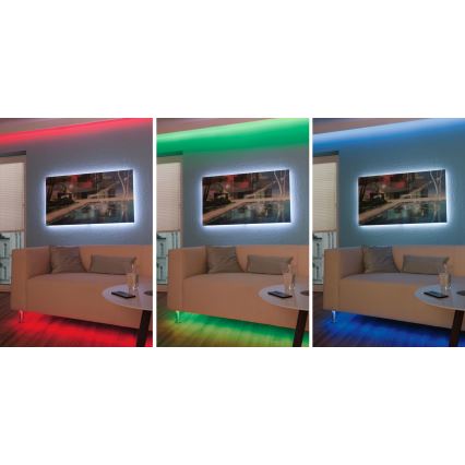 Paulmann 3989 - Dimmbarer LED-RGBW-Streifen TIP, 19 W, 10 m, 230 V + Fernbedienung