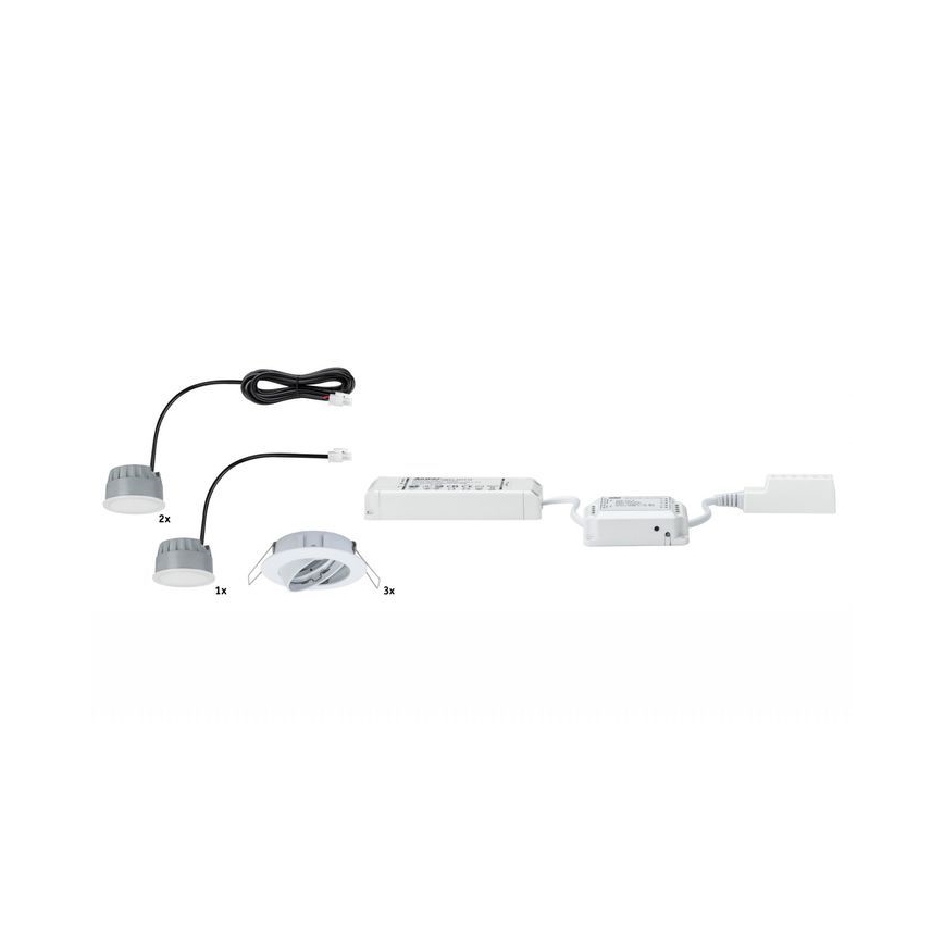 Paulmann 50006 - SET 3xLED/5,2W IP23 dimmbare Badezimmerleuchte SMART GOAL 230V Bluetooth