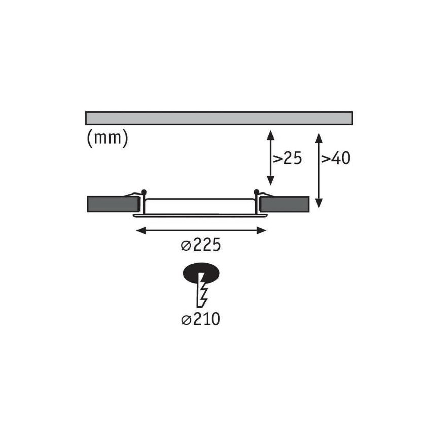 Paulmann 50027 - LED RGBW/3,5W IP44 Dimmbare Badeinbauleuchte SMART HOME 230V 2700-6500K
