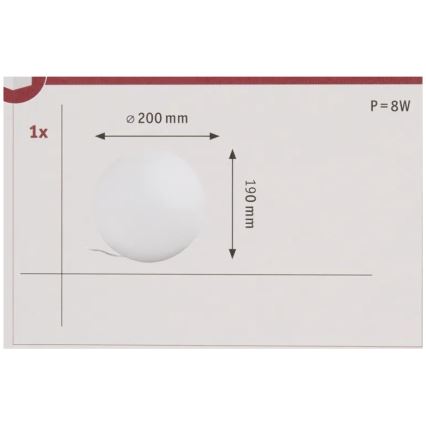 Paulmann 50102 - LED RGBW E27/7,5W Dimmbare Tischlampe SMART HOME 230V 2700-6500K
