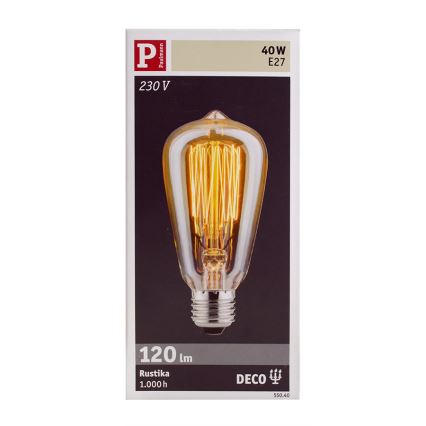 Paulmann 55040 - dimmbare dekorative Glühbirne RUSTICA E27/40W/230V