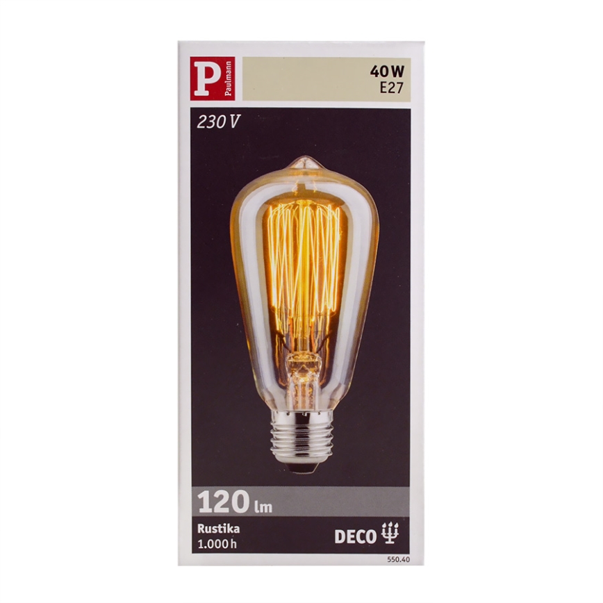 Paulmann 55040 - dimmbare dekorative Glühbirne RUSTICA E27/40W/230V