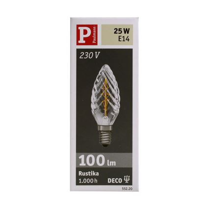 Paulmann 55220 - dimmbare dekorative Glühbirne RUSTICA E14/25W/230V Kerze