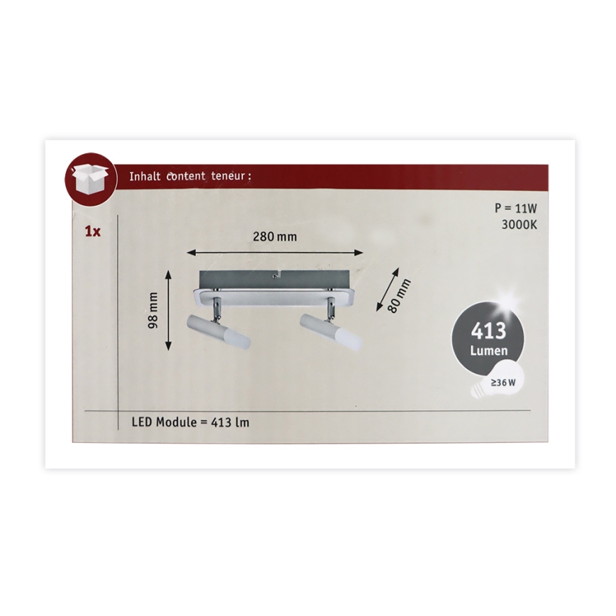 Paulmann 66635 - 2xLED/4,5W Spotlight LAUNCHER 230V