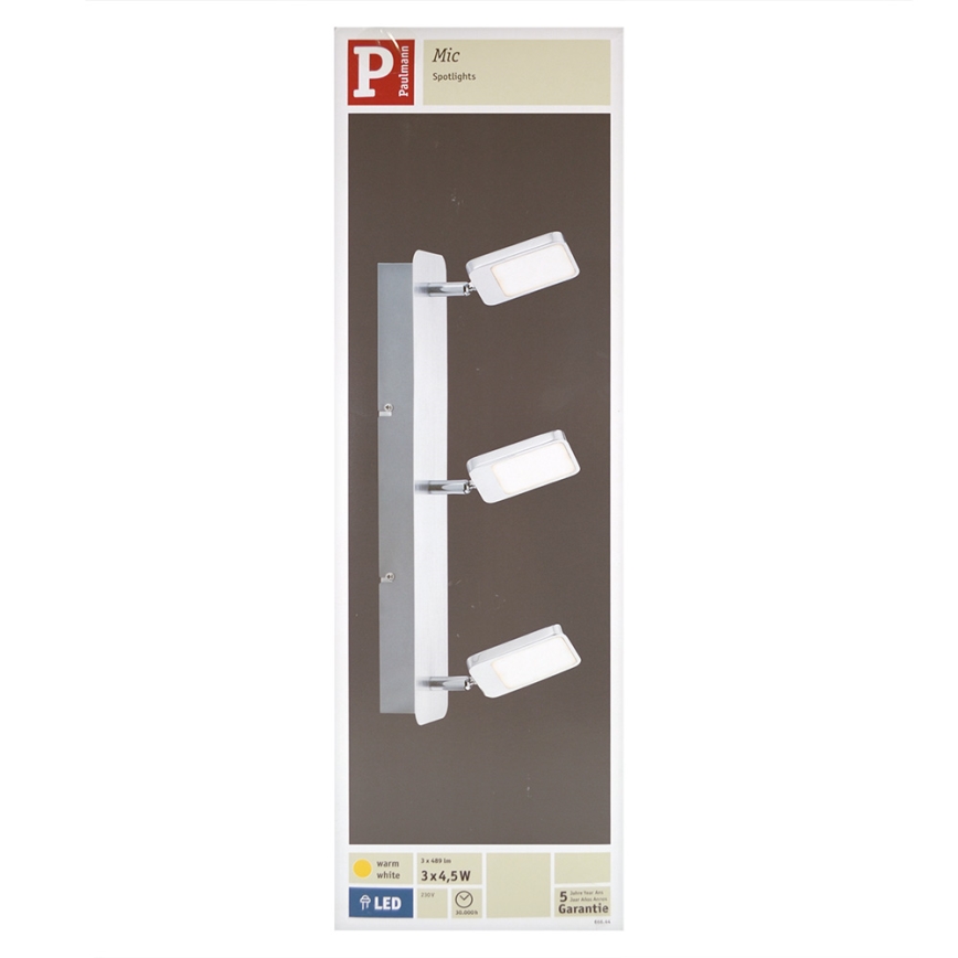 Paulmann 66644 - 3xLED/4,5W Spotlight MIC 230V
