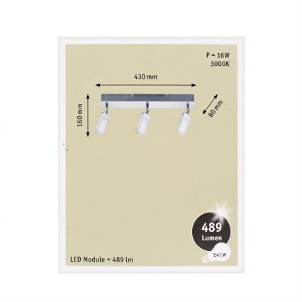 Paulmann 66644 - 3xLED/4,5W Spotlight MIC 230V
