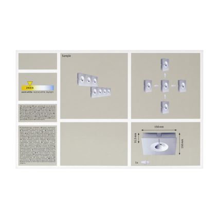 Paulmann 70123 - LED Deckenleuchte ALPHA LED/10W/230V
