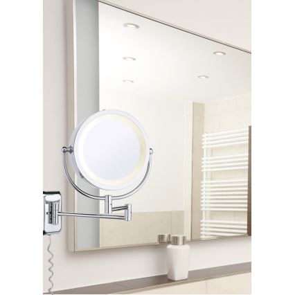 Paulmann 70349 - 1xE14/20W IP44 Wand-Kosmetikspiegel 230V