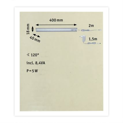 Paulmann 70595 - LED/3,8W Touch Unterbauleuchte CUBE LINE 230V 2700-6500K