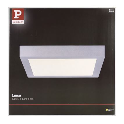 Paulmann 70650 - LED/17W Deckenleuchte LUNAR 230V 30x30 cm matt Chrom