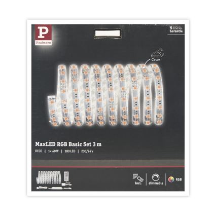 Paulmann 70673 - LED RGB/40W Dimmbare Leiste MAXLED 3m 230V + Fernbedienung