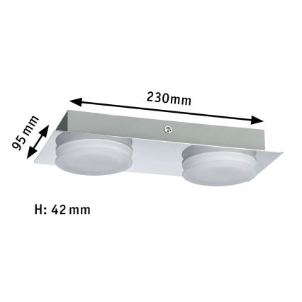 Paulmann 70883 - 2xLED/4,7W IP23 Badezimmer-Wandleuchte DORADUS 230V