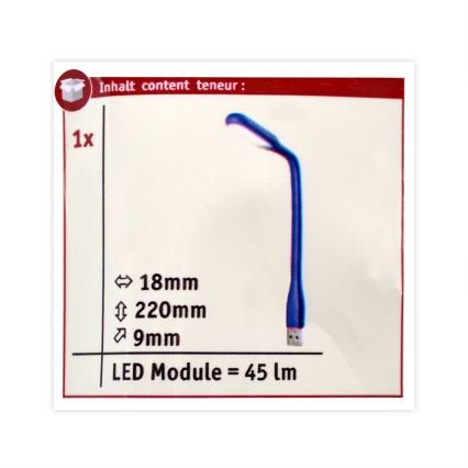 Paulmann 70888 - LED/0,5W Lampe für USB 5V blau