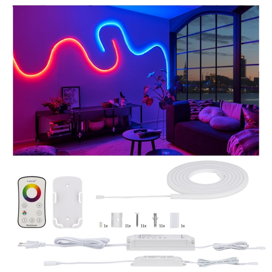 Paulmann 70966 - LED-RGB/27W IP67 Dimmbarer Außenstreifen FLOW 3m 230/24V