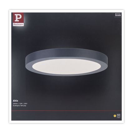 Paulmann 70988 - LED/22W Deckenleuchte ABIA 230V anthrazit